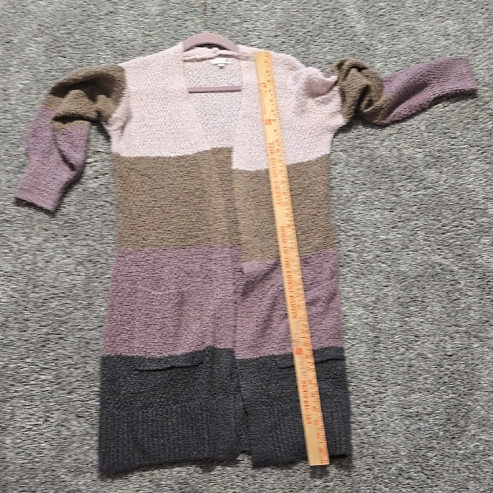 Colorblock Open Front Cardigan - Picture 3 of 4